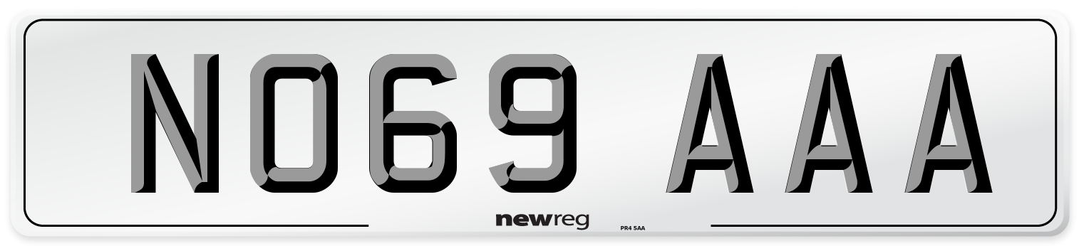 NO69 AAA Number Plate from New Reg